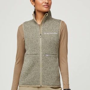 Figs On-Shift Sweater Knit Vest, LIMITED EDITION small, Heathered Light Oak BNWT